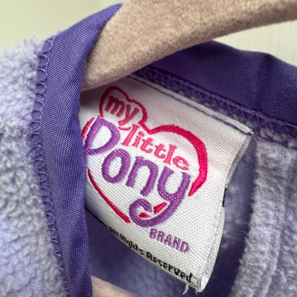 My Little Pony 3T Girls Purple Fleece Crewneck Sweatshirt with Unicorn & Flower - Picture 4 of 6